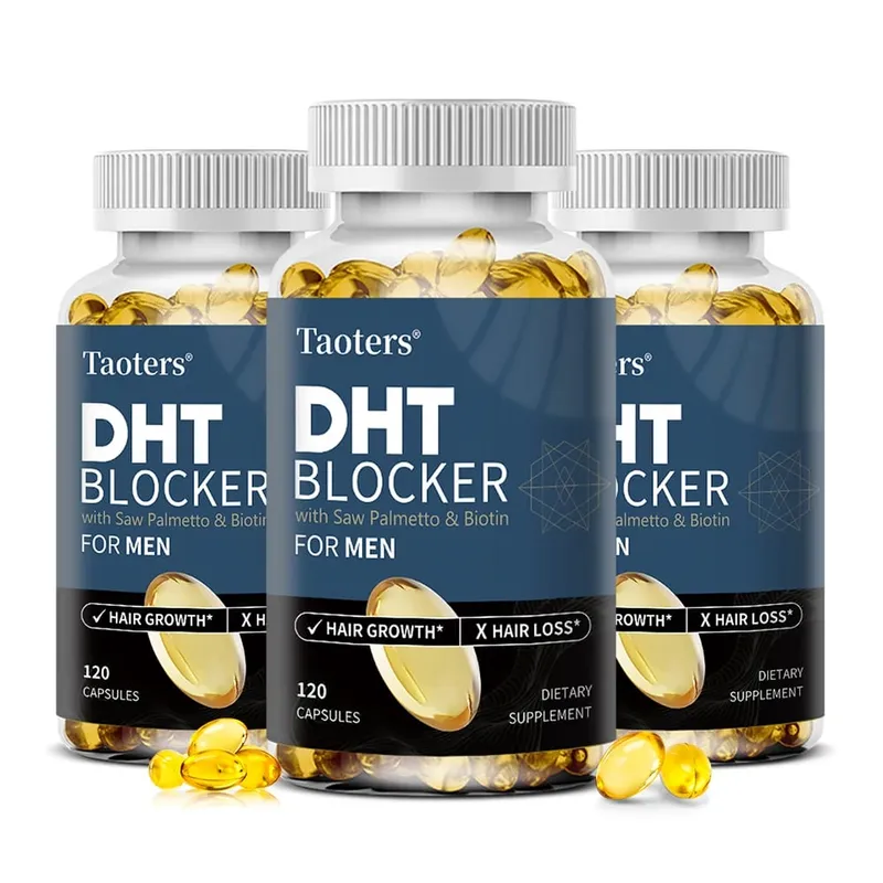 DHT Blocker Hair Growth Supplement with Saw Palmetto Support Thicker Hair Reduce Thinning & Breakage Boost Scalp Health