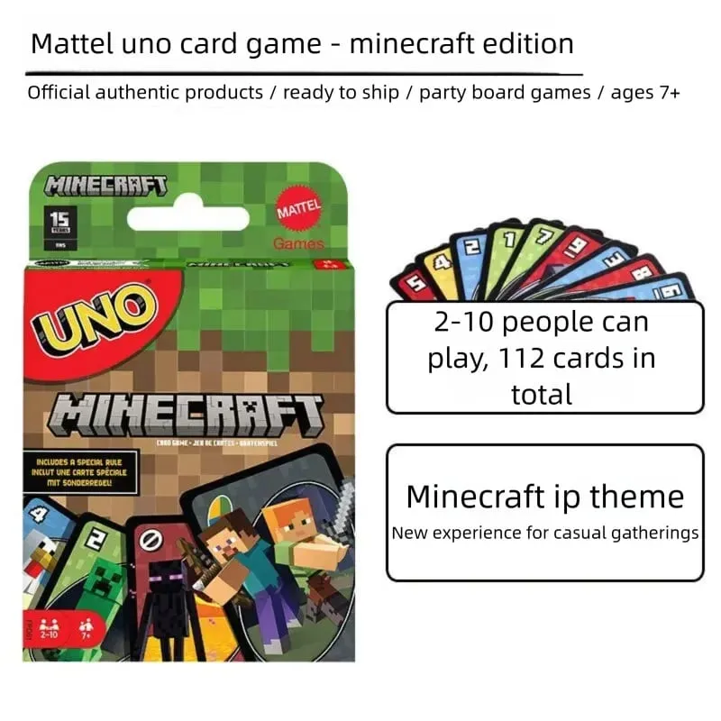 UNO Flip Playing Cards Games Super Mario Minecraft Lord of the Ring Hot Wheels No Mercy Social Board Table Party Games Ki