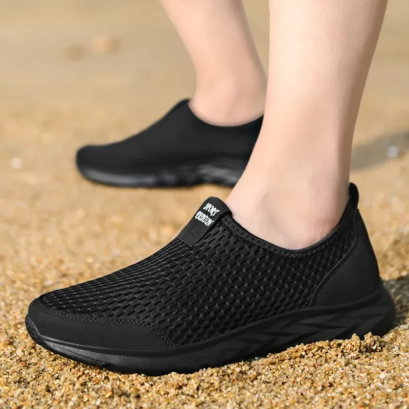 Men Shoes Sneakers Brand Man Casual Flats Shoes Loafers Slip on Male Mesh Big Size 48 Breathable Spring Autumn Summer 2026 New