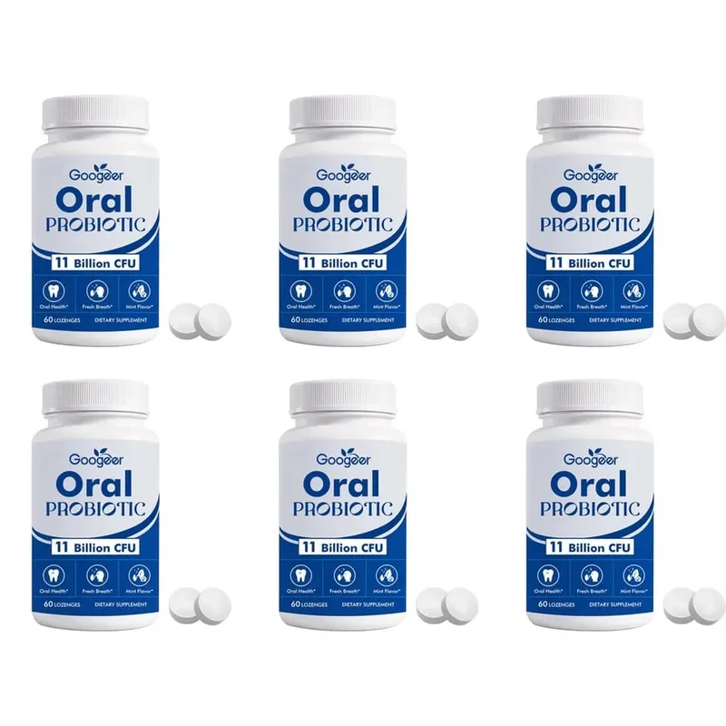 Googeer Oral Probiotic Lozenges 11 Billion CFU Mint Flavor Supports Oral Gum Throat Health and Fresh Morning Breath 60 Lozenges