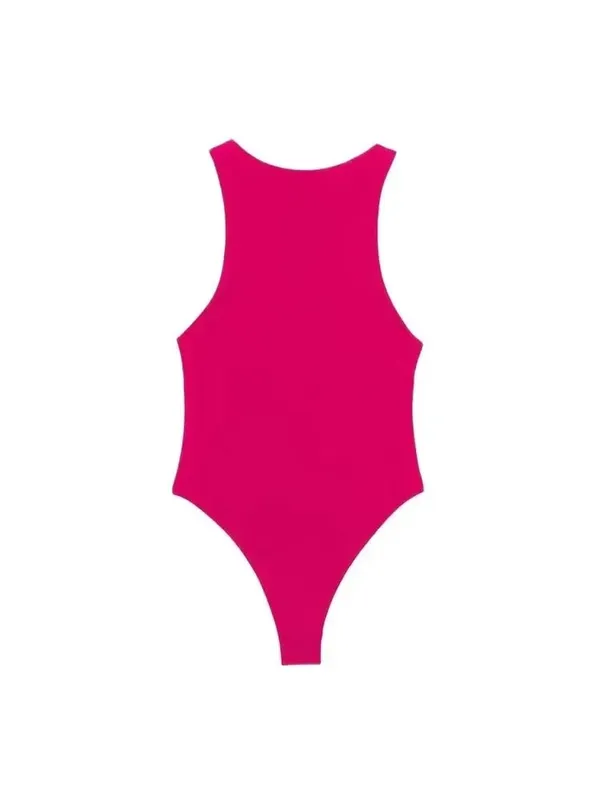 Moda feminina com decote halter magro bodysuit sexy sem mangas snap-botão feminino playsuits mujer