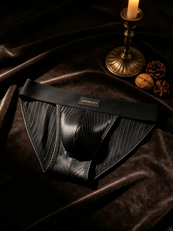 Mannen Ondergoed Glanzend Gestreepte Driehoek Slips Front Ardennen Pouch Sexy Laagbouw Slim Fit Dagelijks Heren Onderbroek DP915