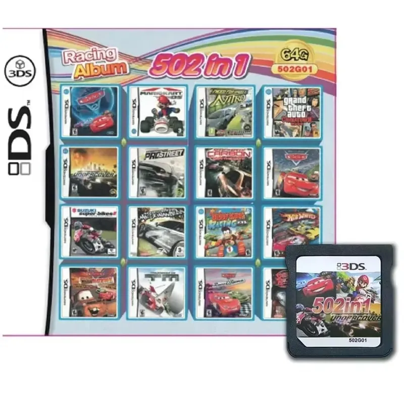 4300 500 520 482 In 1 NDS Multi Game Card Retro Game Cartridge With Box For DS Lite DSi 3DS Game Collection