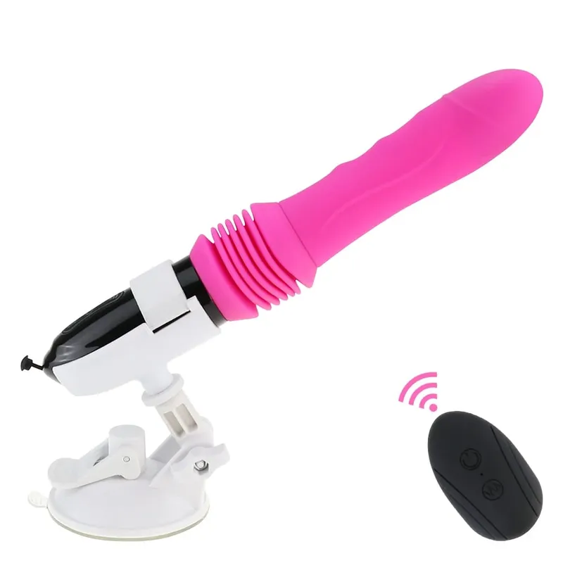 Wireless Remote Control Telescopic Cannon Machine Women's Pull-out Vibration Massage Orgasm Masturbation Device Adult Sex Toy