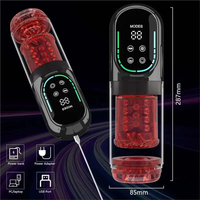 Automatic Male Masturbator Cup Pocket Pussy Stroker Realistic Vagina Tight Suction Vibrating Deep Stimulation Sex Toy for Men