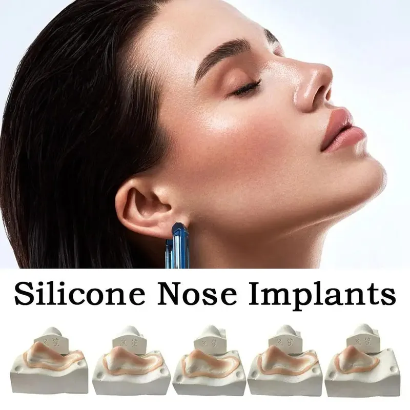 1Pc Realistic Silicone Fake Nose & Chin Prosthetic Reusable Skin-Friendly3D Fake Nose Special Effects Makeup Tools for Cosplay