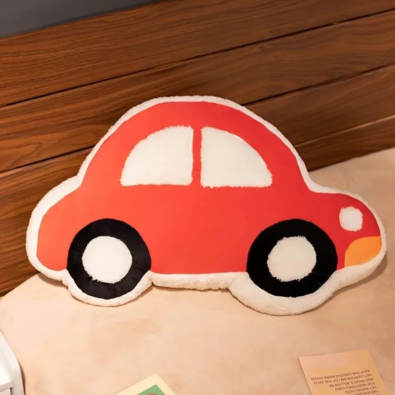 Plush Pillow Cartoon Car Soft Decorative Cushion Home And Car Vehicle Stuffed Toy Comfort Cushion For Children Kids Daily Using