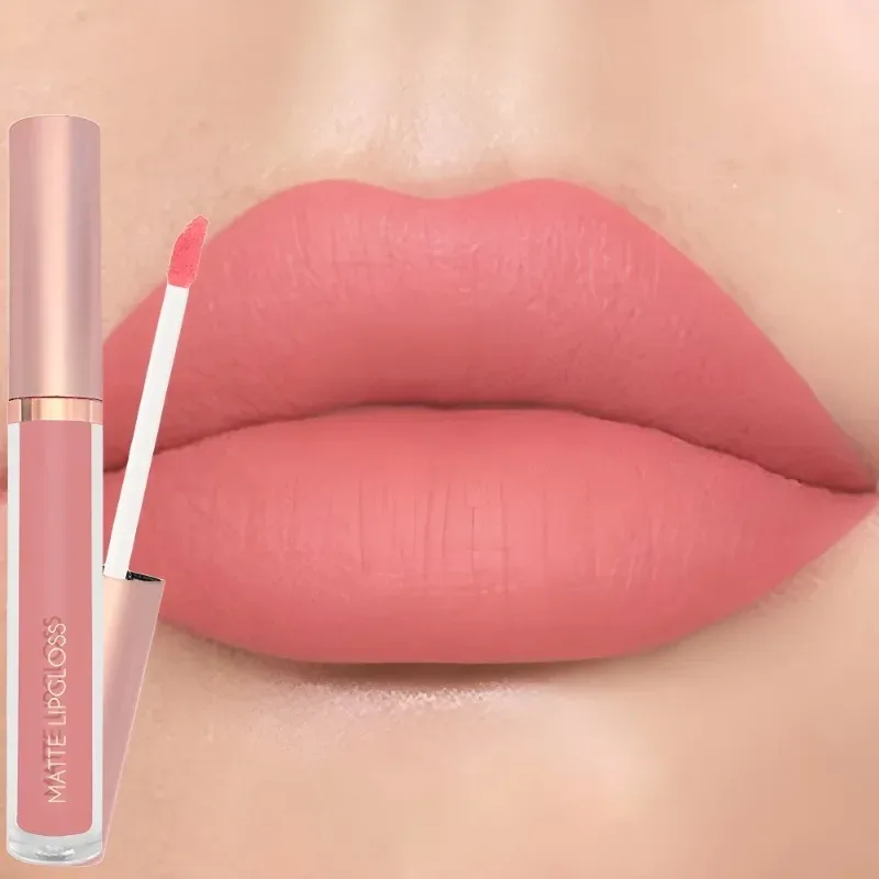 12 cores fosco veludo sexy brilho labial à prova dlong água de longa duração antiaderente copo lábio esmalte nude batom líquido lábios maquiagem cosméticos — image 8