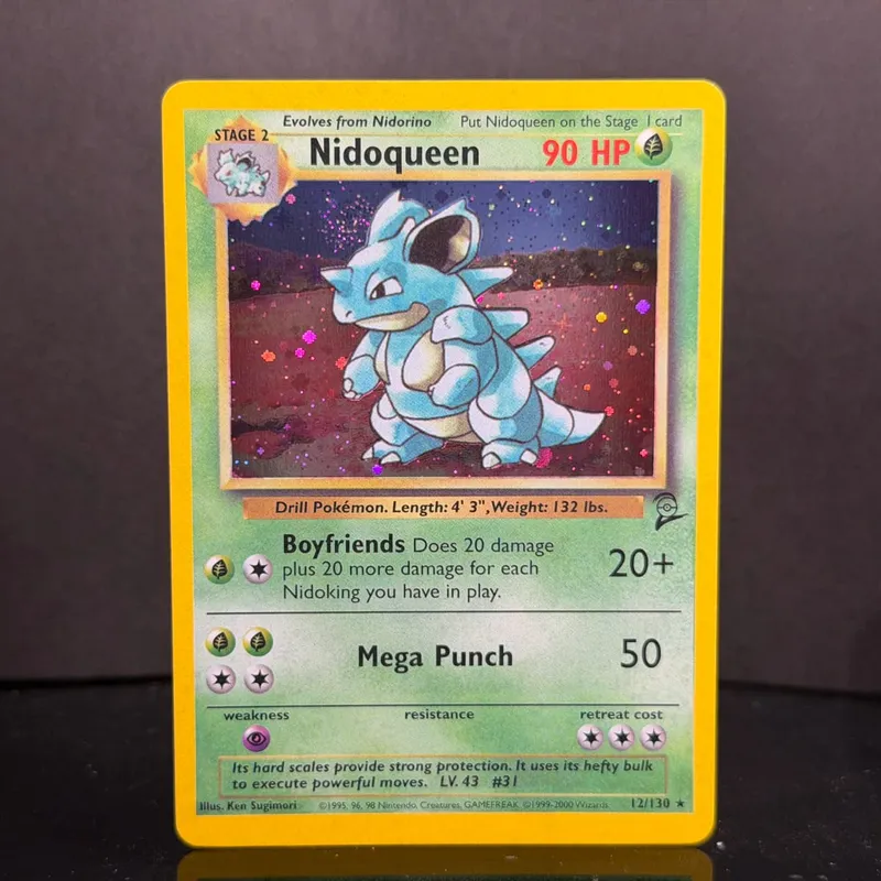 Pocket 2000 Base Set 2 OG Nostalgia Collectible Hitmonchan Scyther Clefable Pidgeot Mewtwo Traditional Holo Proxy