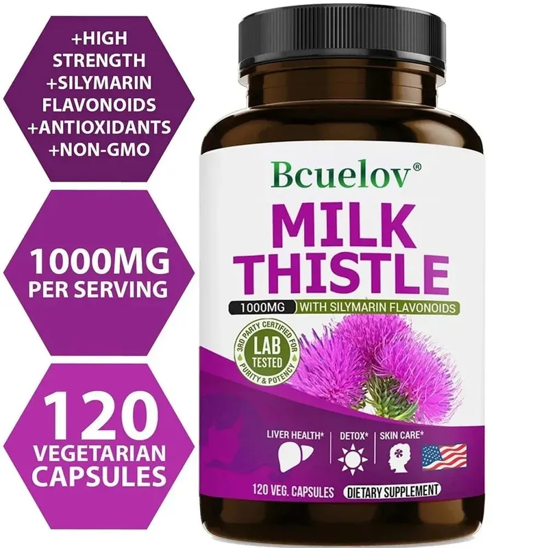 Milk Thistle Capsules Liver Health Support Gut & Immune Health Skin Beauty Liver Function