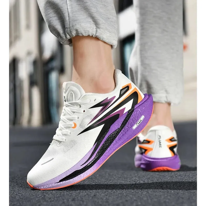 New Running Shoes Men Casual Carbon Board Marathon Sports Breathable Lightweight Women's Comfortable Athletic Antiskid Sneakers