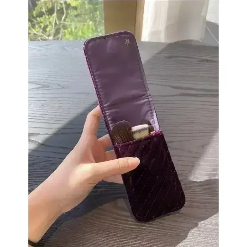 New C and T Purple 4pcs Brush Set with Bags Make Up Brushes Set