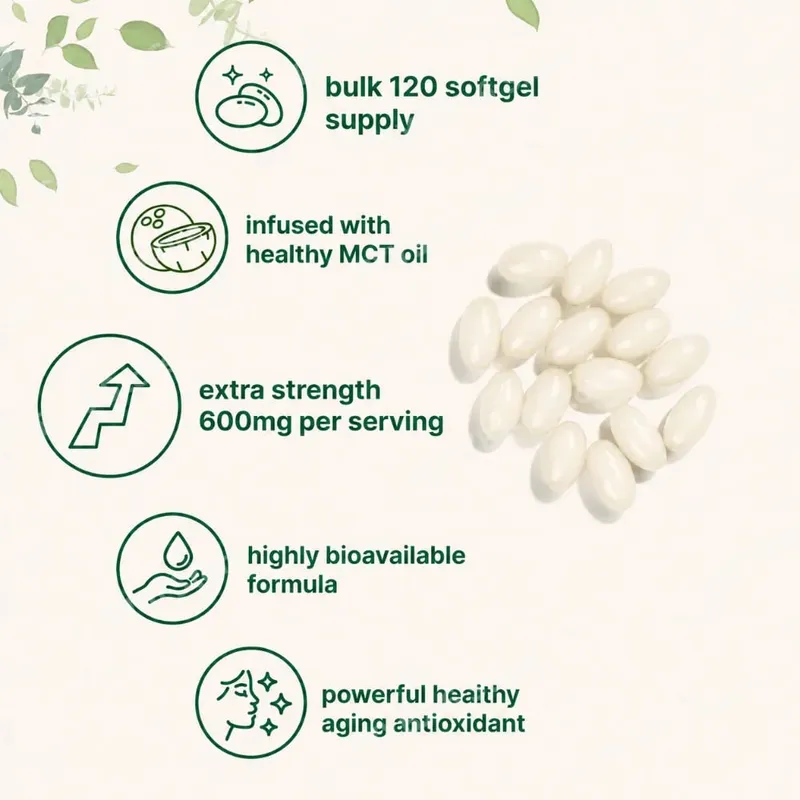 Alpha Lipoic Acid 600mg Softgels with MCT Oil Antioxidant Dietary Supplement Non GMO Gluten Free Soy Free 120 Softgels for Adult