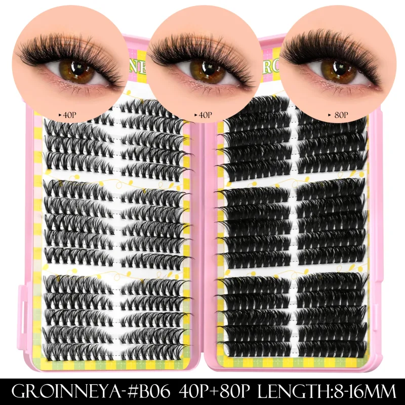 Lash Clusters 540pcs 60D+100D Eyelashes Extensions 2style Mixed Lash Book Fluffy Cat Eye Eyelashes False Lashes Makeup — image 12