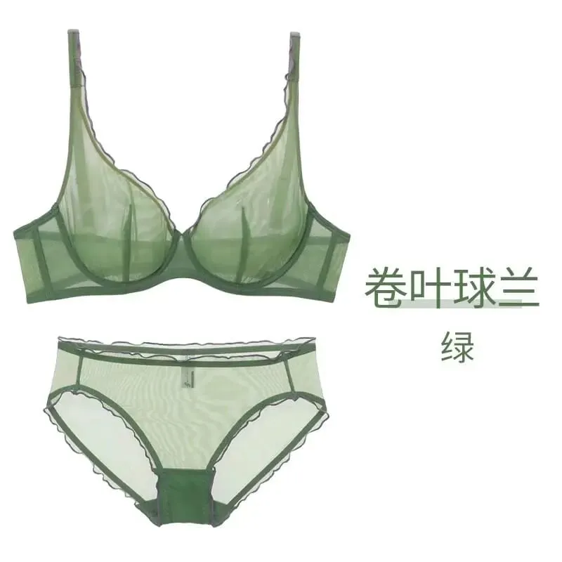 Women's Summer Lingerie Set Push Up Bra Thin Push Up Bra for Women Full Cup No Underwire Ultra Thin Lift Support Bra S-2XL Sale