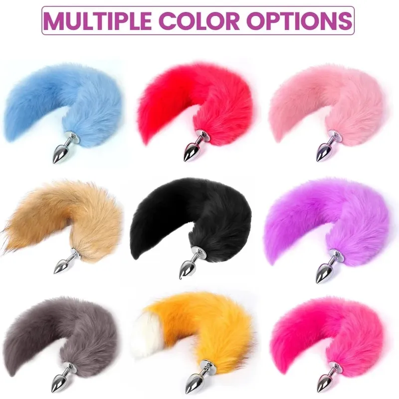 Sexy Fox Tail Anal Plug Erotic Accessory Stainles Steel Anal Plug For Women Adult Sex Toys Butt Plug Cosplay Couples Adult Games