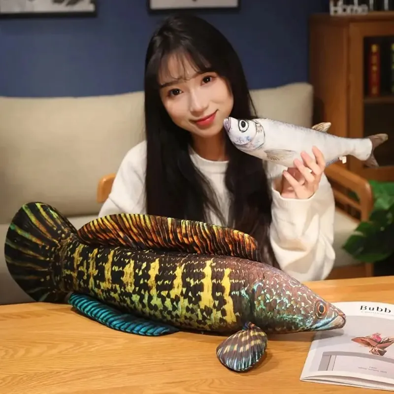 Sofa Cushion Perch Simulation Fish Pillow Grouper Stuffed Cartoon Fish Lovely Soft Fish Anime Pillow Bedroom