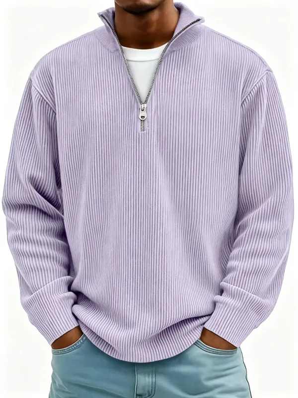 Men's Autumn Winter Stand-Collar Zip-Up Sweatshirt Loose Long Sleeve Casual Daily Outdoor Fashion Trendy Men's Outerwear