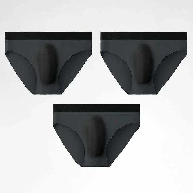 3PC Ice silk texture briefs, sobrang lamig sa balat sa tag-araw, tamasahin ang silky touch