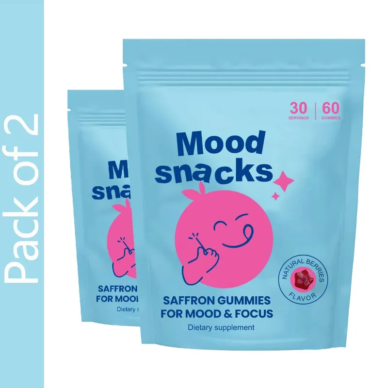 Gummies Safron untuk Kanak-kanak dengan Ekstrak Safron Bunga Keghairahan & Suplemen Sokongan Mood Tenang GABA untuk Mood Fokus & Relaksasi