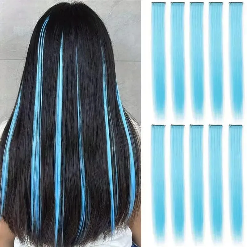 24Inch Synthetic 10pcs Long Straight Clip‑in Hair Extension Easy Install Hairpiece for Women Daily Party Hairstyle Accessory — image 14