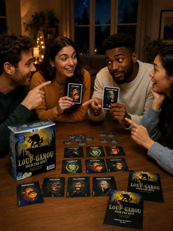 French Language Werewolf Party Card Game Social Deduction Board Game Classic Strategy Role Play Game for Family Friends