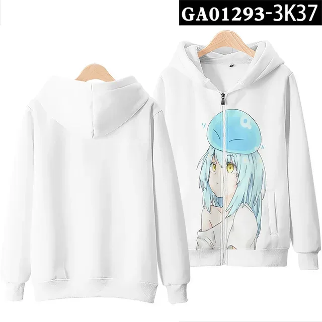 Anime Rimuru Tempest 3D Print Hoodies Men Women Long Sleeve Sweatshirt Harajuku Streetwear Coat Cosplay Costume