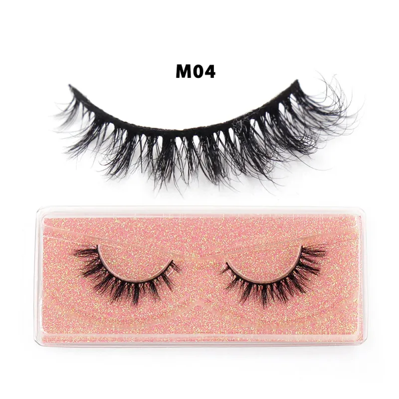 Short Natural 3D Mink Lashes Fluffy Wispy Fake Eyelashes Crisscross False Lashes Eyelash Extension Makeup