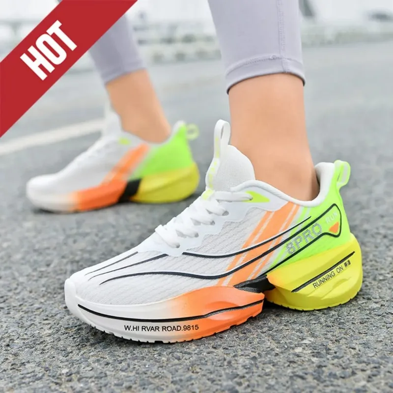 Men Women Carbon Plate Marathon Running Shoes Breathable Lightweight Racing Training Sports Athletic Casual Sneakers Walking