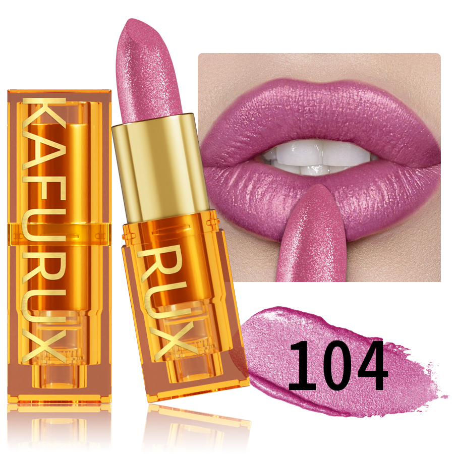 16Colors Bold & Intense Glitter Shiny Metallic Lipstick Lip Tint Long Lasting Lip Senior Matte Lip Makeup Gifts for Women Cosme