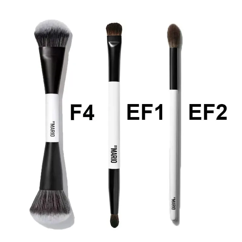 Dual Ended F4 Powder F1 Blush Contour F2 Makeup Brushes with Box Soft Mario Foundation Brush Professional Face Cosmetic Tool