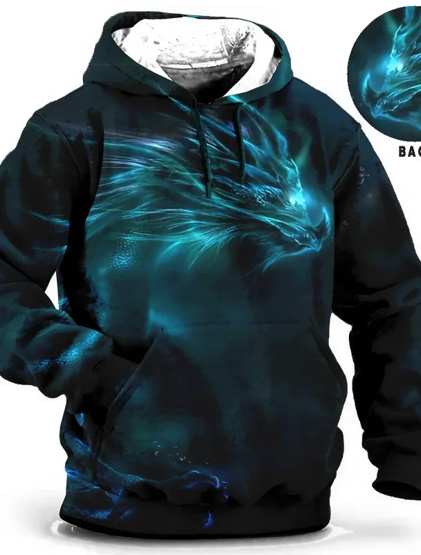 Chinese New Year Dragon 3d Print Hoodie Men Women Fashion Street Vintage Hoodie Sweatshirt Outwear Coat Men Tracksuits Sportwear