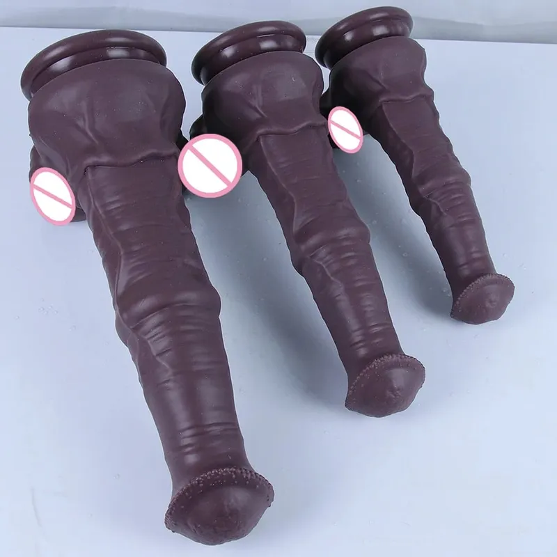 S/M/L Huge Dildo Realistic Animal Horse Penis High Simulation Sex Toys With Suction Cup Anal Plug for Adults Masturbation Orgasm