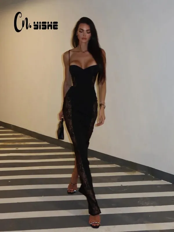 Renda retalhos camisolas sólido dividir vestidos femininos hip envoltório bainha moda chique roupas de festa sexy clube na moda feminina