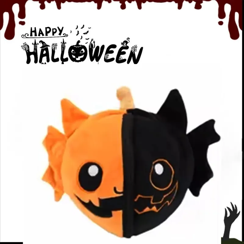 New Cute Halloween Pumpkin Bat Plush Toy 2-in-1 Kawaii Bat/Pumpkin Hybrid Plushie Kids Home Decor Boys or Girls Halloween Gifts