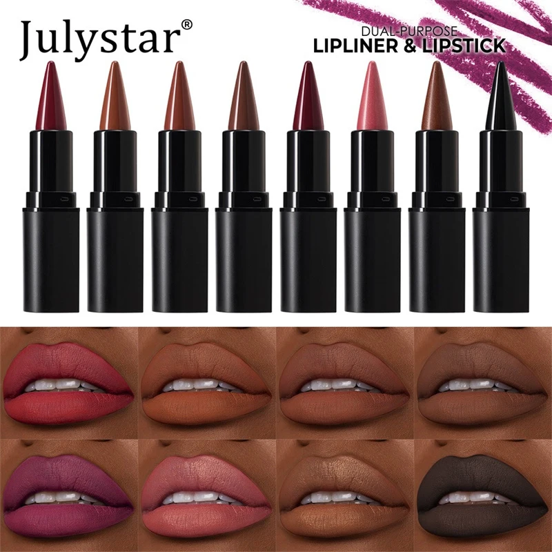 Tapered Nib Lip Liner Pencil Long-Lasting Matte Black Brown Velvet Lipstick Waterproof Natural Slim Lip Liner Makeup Cosmetics