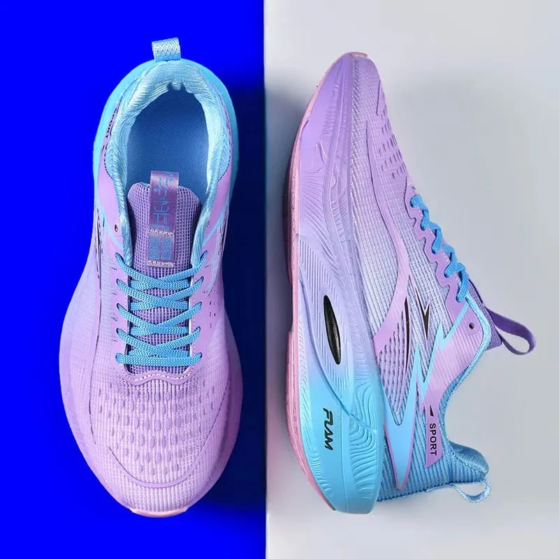 Men Sports Running Shoes Carbon Board Air Cushion Breathable Lightweight Women's Comfortable Athletic Nonskid Sneakers