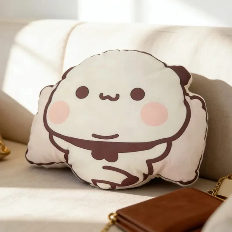 New Cute Bubu Panda Throw Pillows Kawaii Anime Yier Plush Pillows Sleeping Companion Pillow for Friends Home Decor Couple Gift