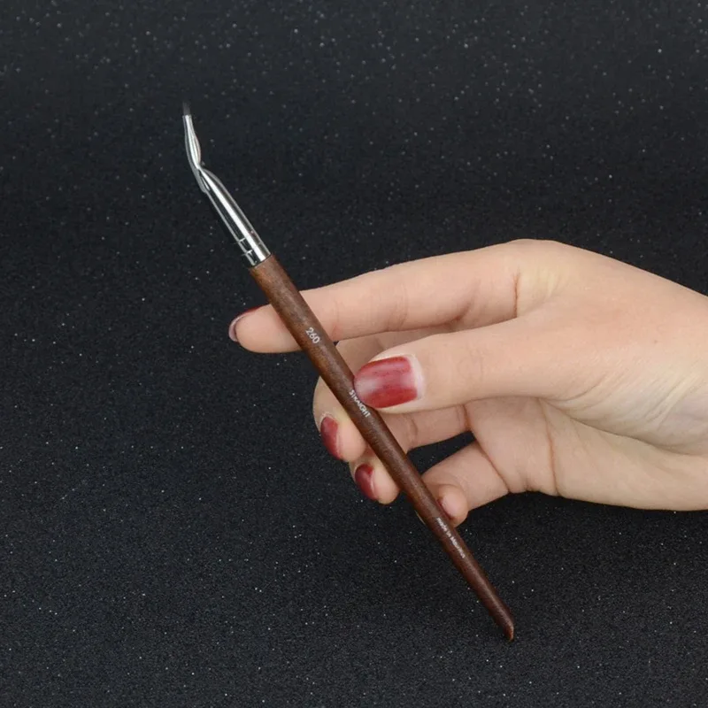 1Pc Bent Liner Makeup Brushes Eyeliner Detail Eye Liner Precision Cosmetic Tools.