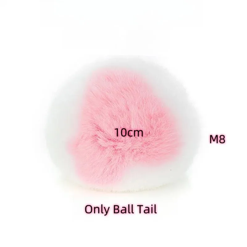 Small Silicone Butt Plug Dildo Vaginal Plug with Detachable Fake Soft Fox Rabbit Tail for Couple Anal Bead Dilator Sex Toys