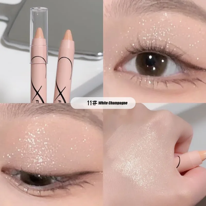 Pearl Lying Silkworm Highlighter Eye Shadow Pen Matte Glitter Eyeshadow Stick White Pearlescent Brightening Eyeliner Cosmetic
