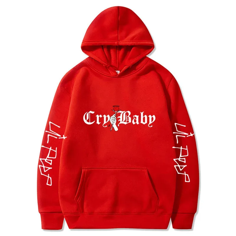 Men's Lil Peep Hoodie – Emo Rap Fan Pullover with "Lil Peep" Sleeve Text – Cozy Unisex Streetwear for Concerts casual Wear
