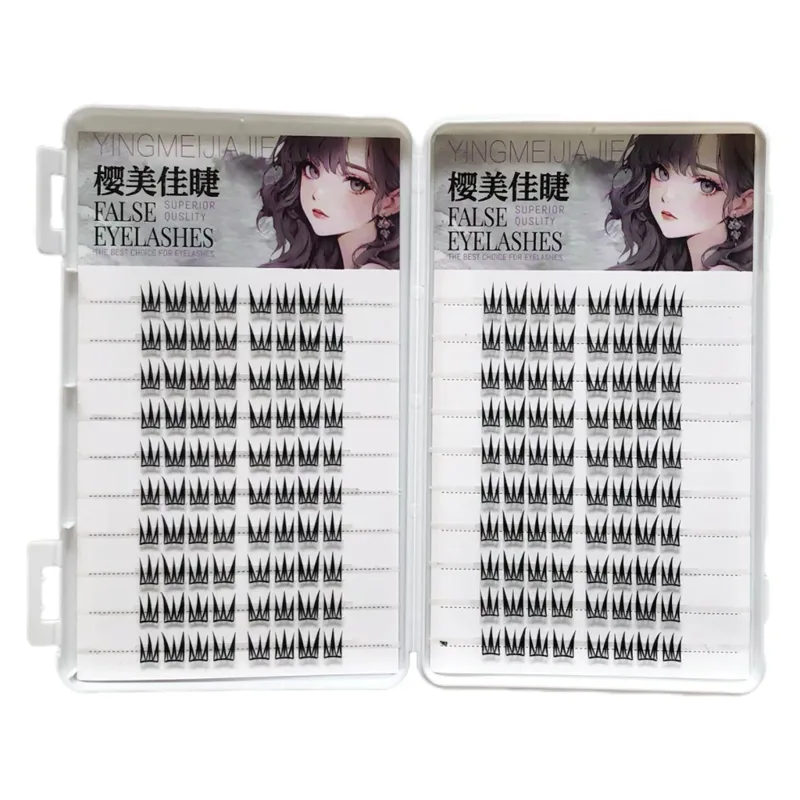 Fluffy Volume False Eyelash Extensions V-shaped Natural Curl Large Capacity Fake Lashes Daily Wear Perfect Eye Makeup For Women — image 9