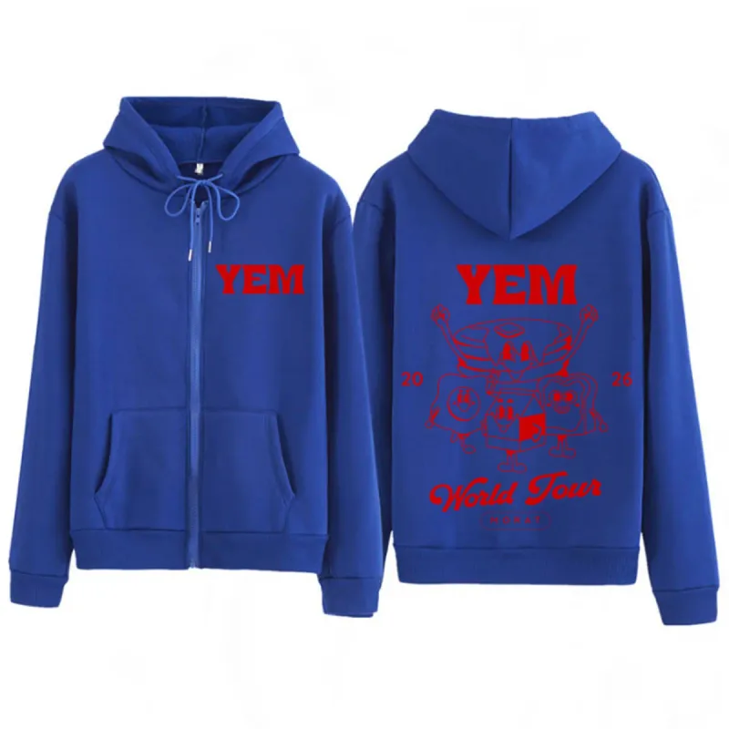 Band Morat Yem World Tour Merch 2026 Print Zip Up Hoodie Men Women Hip Hop Sweatshirts Loose Casual Fashion Zipper Jacket Coats