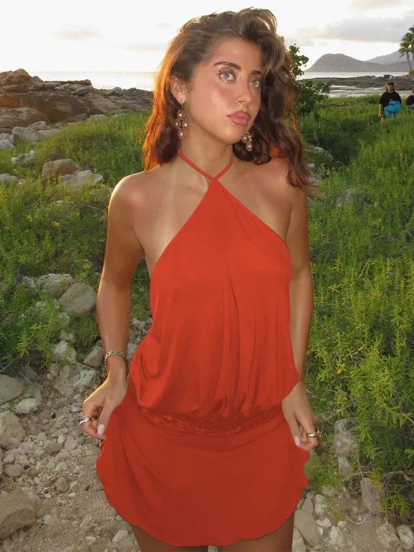 Σέξι μίνι φόρεμα 2025 Καλοκαιρινά ρούχα Vacation Party Club