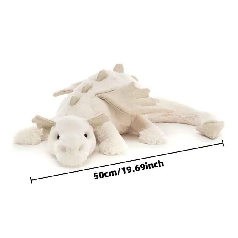 Blue Dragon Plush Toy Cute Soft Stuffed Animal with Colorful Spikes Wings Kids Birthday Gift Home Decoration Comfort Companion