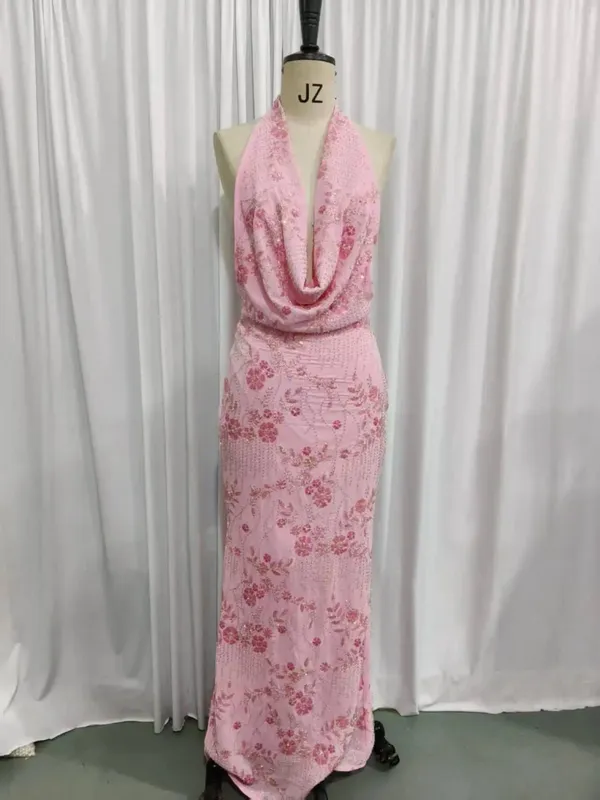 Avrilyaan Beaded Deep V Party Sexy Dresses Backless Bandage Bodycon Elegant Evening Long Dress Women 2024 Summer Dress Vestidos
