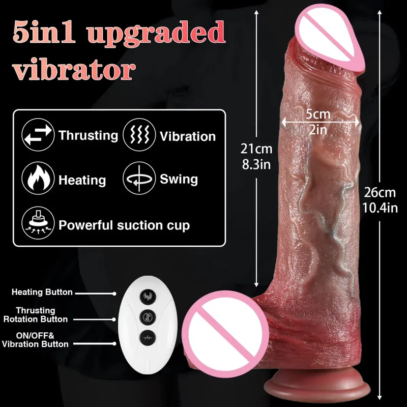 Gerçekçi Yapay Penis Vibratör Silikon Teleskopik Penis Sokmak Uzaktan Kumanda Horoz Büyük Dick Mastürbasyon Kadınlar için Yetişkin Seks Oyuncakları