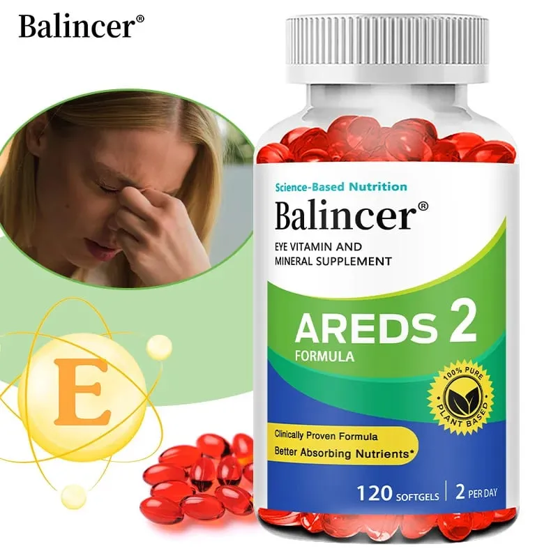 Eye Vitamin & Mineral Supplement Lutein Zeaxanthin Vitamin C E & Zinc Vision Eye Fatigue & Dry Eye Support 30/60/120 Capsules