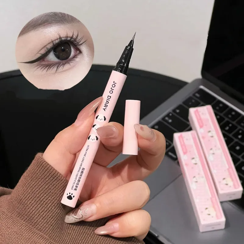 Quick-dry Eyeliner Pencil Makeup Lasting Smooth Ultra Thin Black Brown Matte Eye Liner Waterproof Liquid Eyeliner Pen Cosmetics